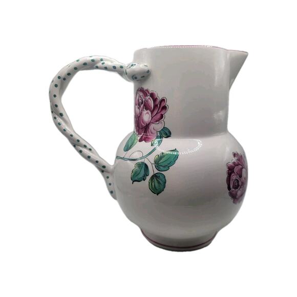 Tiffany And Co. Strasbourg Flowers Portugal Snake Handle Pitcher - Picture 2 of 10